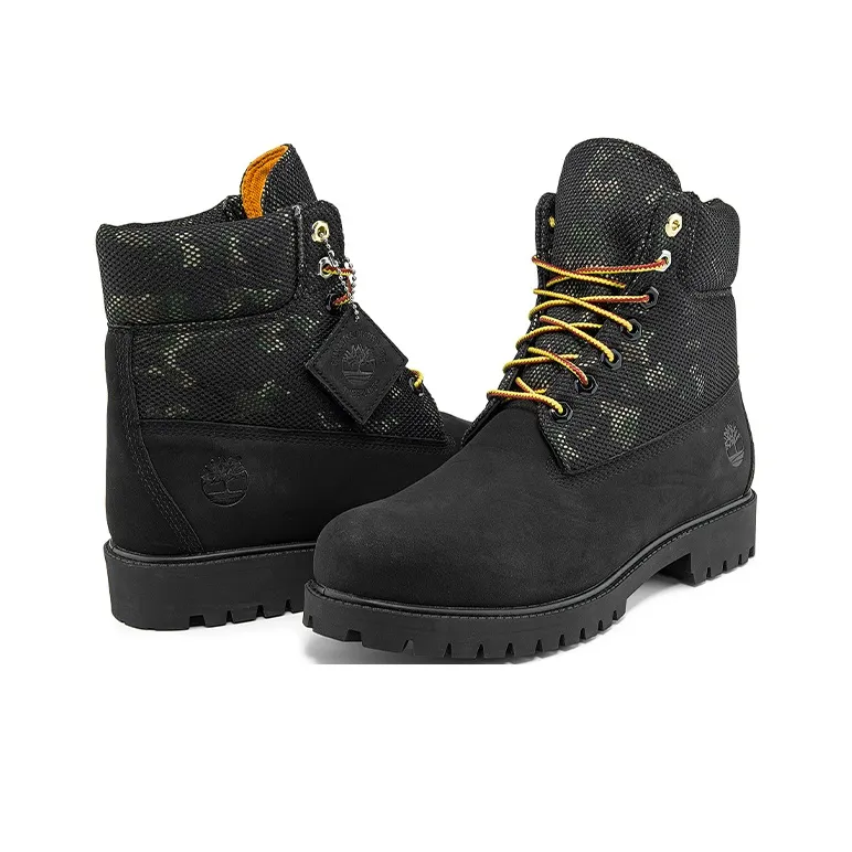 Timberland Heritage 6 Inch Boot 'Black Nubuck With Camo'-4