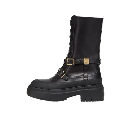 FENDI Delfina Leather Biker Boots