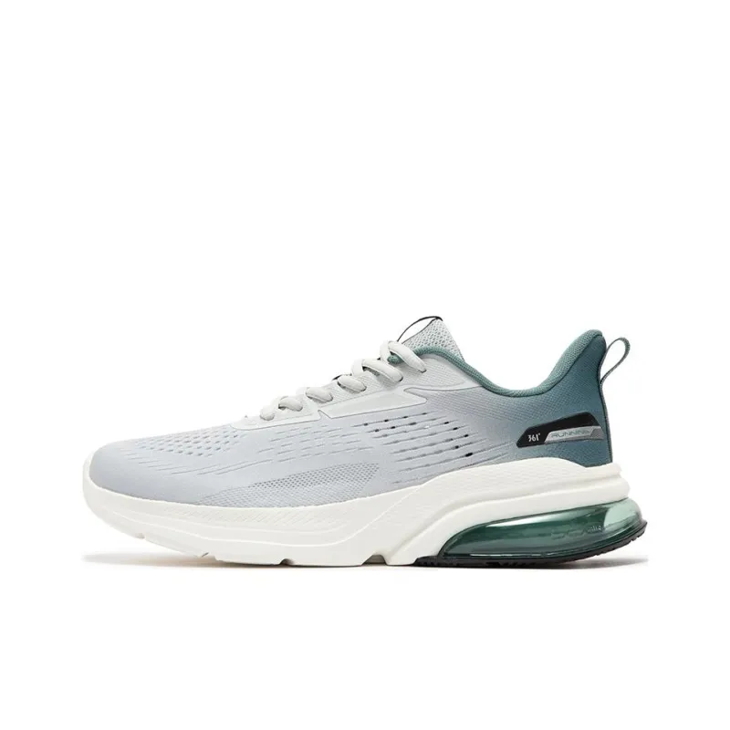 361° Anti Slip Wear Resistant Low Top Casual Running Shoes Men's Gray Green-0