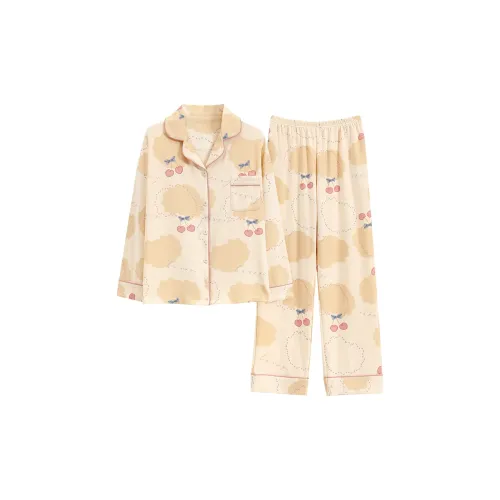 FENTENGCARE Pajama Set Women's Apricot