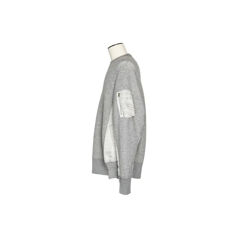 Sacai Long Sleeved Panelled Crewneck Sweatshirt-2