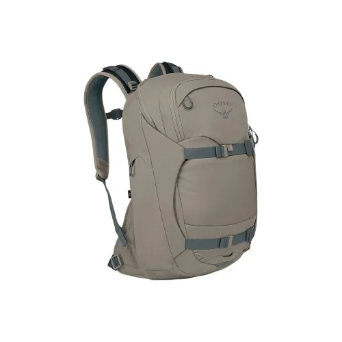 OSPREY Recycled Nylon Outdoor Hiking bag LOGO Backpacks Regular Unisex Concrete Tan