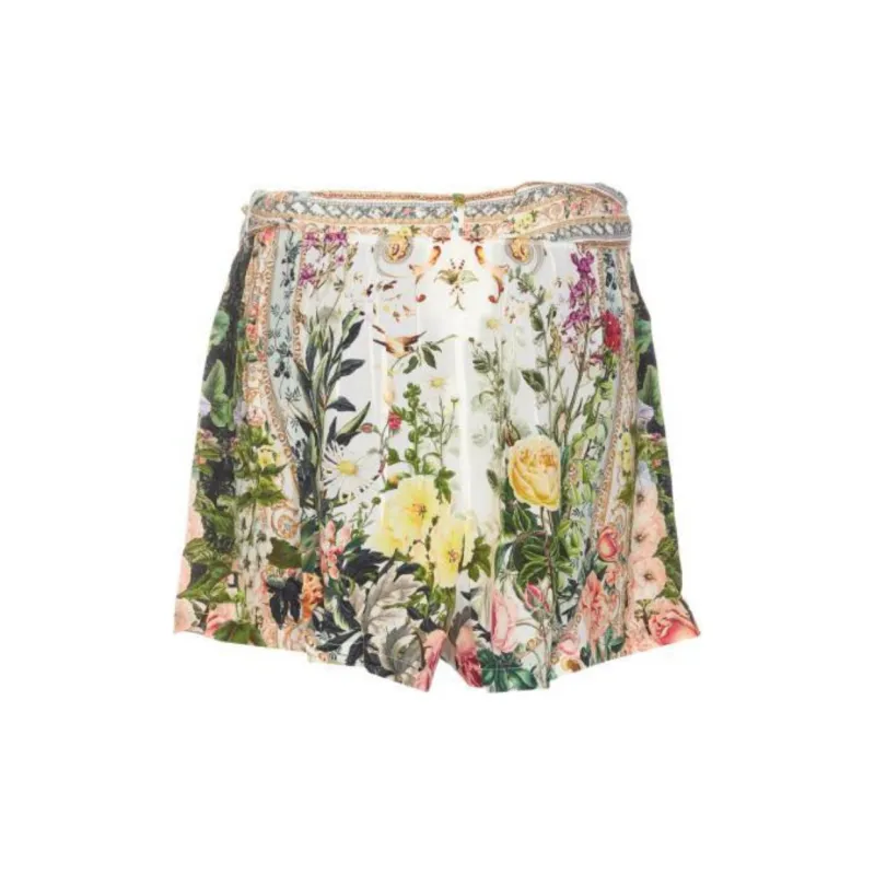 Camilla Renaissance Romance print Silk Shorts-1
