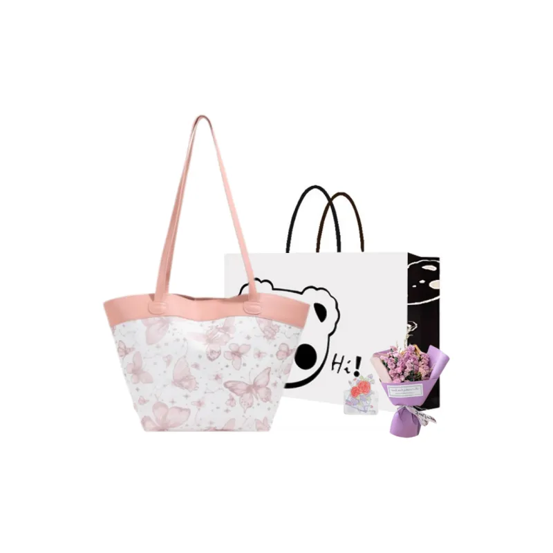 NX DOUGHNUT PU Tote Bag, Shopping Bag, Handbag, Shoulder Bag Women's Khaki/Pink/Black-19