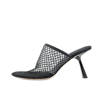 STUDIO AMELIA Closed Toe Slippers 8cm Women's Black