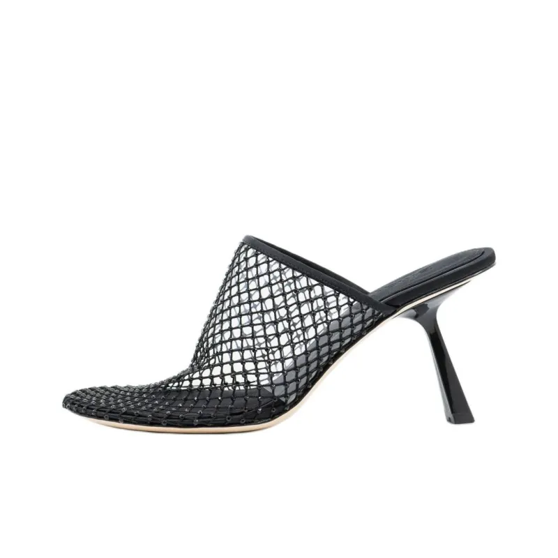 STUDIO AMELIA Closed Toe Slippers 8cm Women's Black-0