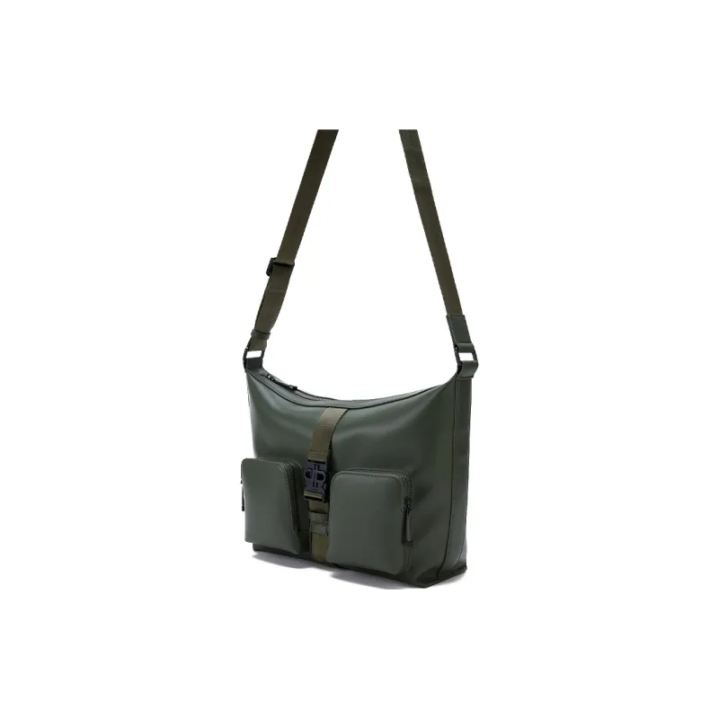 PEDRO Pu Crossbody Bag, Shoulder Bag Men's Black/Army Green/Light Taupe-6