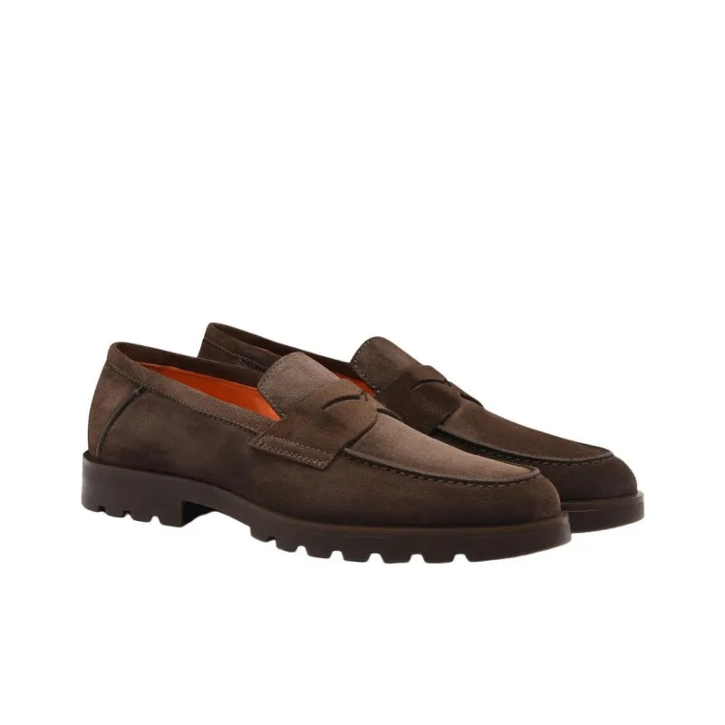 Santoni Loafers Men's Dark Brown-2