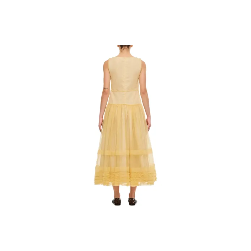 Molly Goddard Sleeveless Dress Women's Yellow-1