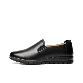 AOKANG Women's Casual Shoes Low-Top Slip-on Slip-Resistant Women's Black