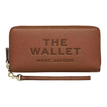 MARC JACOBS Full Grain Leather Wallet Women's Brown