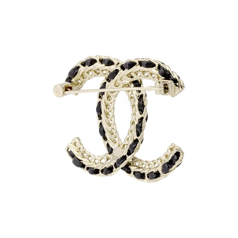 CHANEL Brooches Women's Black/Gold-1