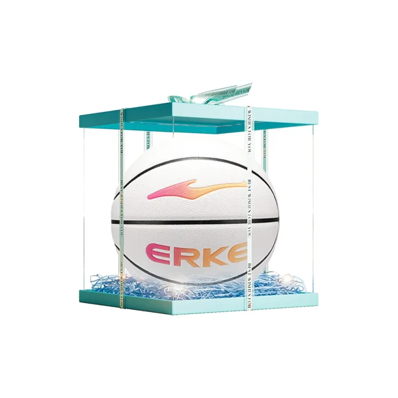 Erke PU Basketball White 6 Size 7 Ball Training Unisex-8