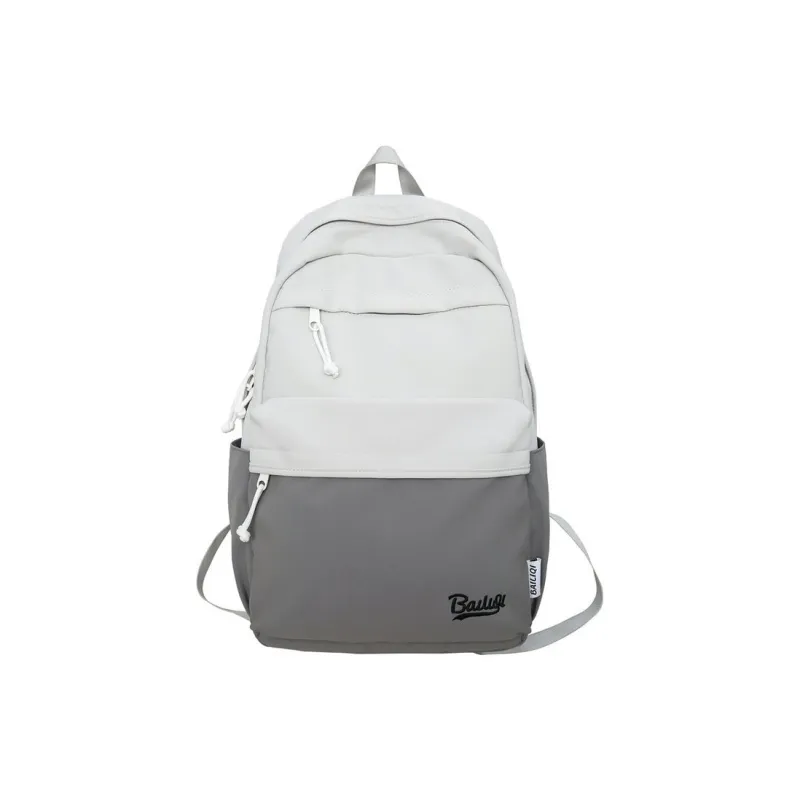 Huangmu Nylon Backpack Regular Unisex Brown & Black/Gray & Blue/White & Brown/White & Green/Gray-4