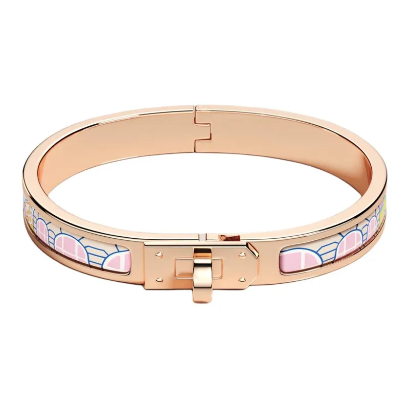HERMES Kaolin Wristbands Women's Gold-0
