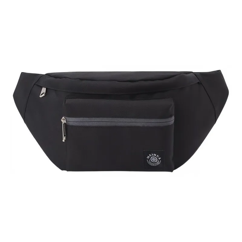 SEM/R Fabric Fanny Pack Crossbody Bag Sling Bag Small Size Unisex Medium Green/khaki/black-4