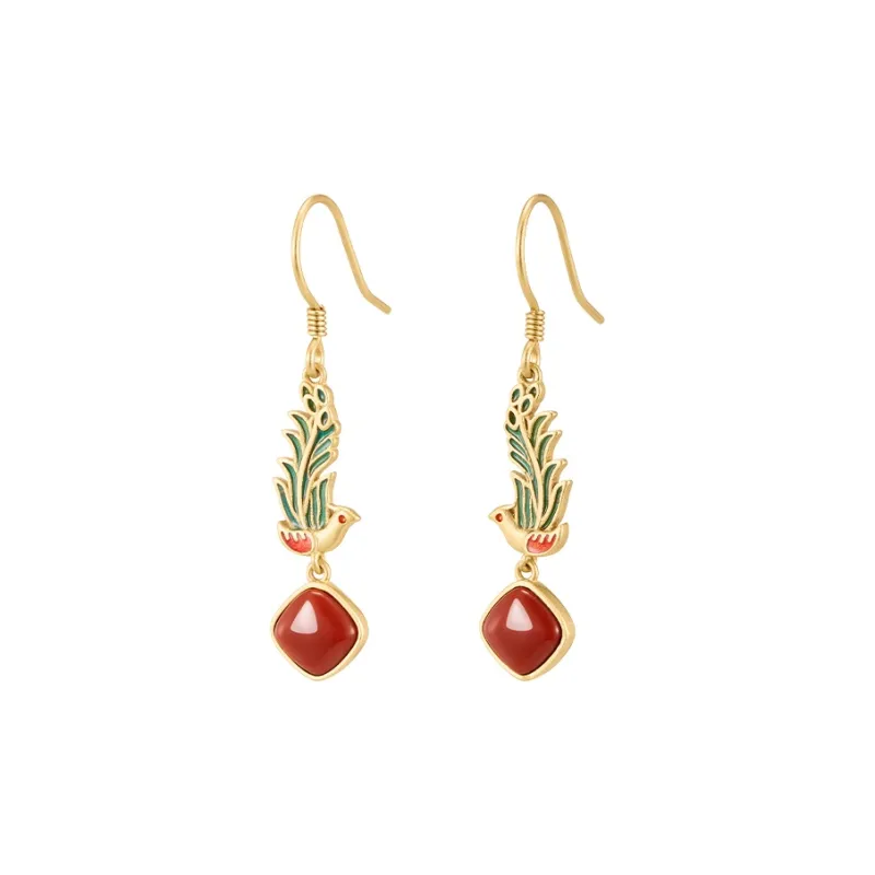 Mom's Gift Agate Earrings Women's-0