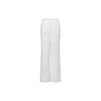 Three Quarters Casual Pants Women's White