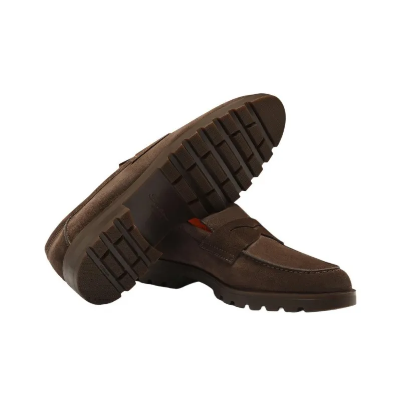 Santoni Loafers Men's Dark Brown-4