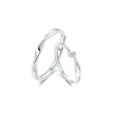 Intertwined Love Couple Rings