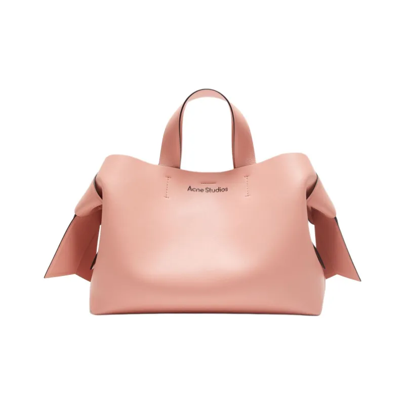Acne Studios Musubi Calfskin Tote Bag Shopping Bag Shoulder Bag Crossbody Bag Handbag Medium Size Women's Pink Orange-0