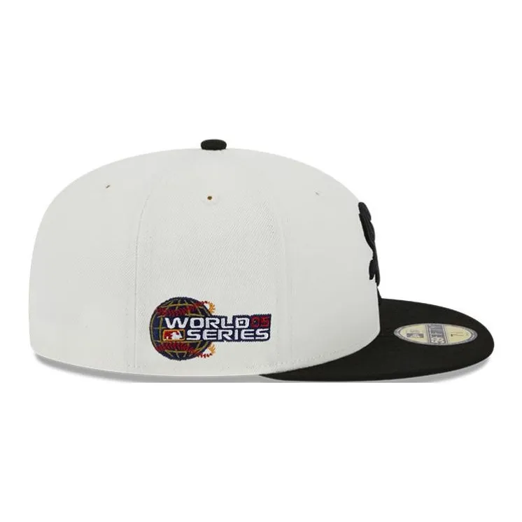New Era Polyester Baseball Caps Men's Cream/Black-2