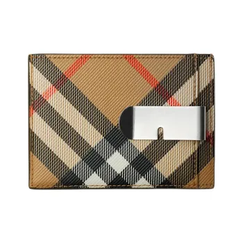 Burberry Smooth Leather Card Holder Men's Sand