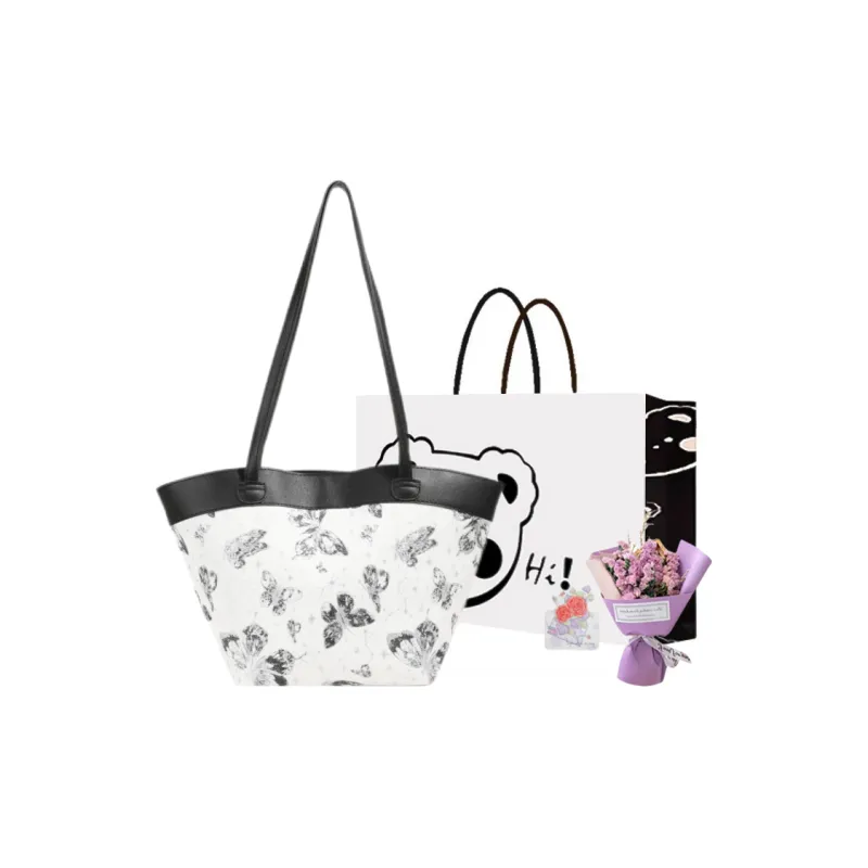 NX DOUGHNUT PU Tote Bag, Shopping Bag, Handbag, Shoulder Bag Women's Khaki/Pink/Black-24