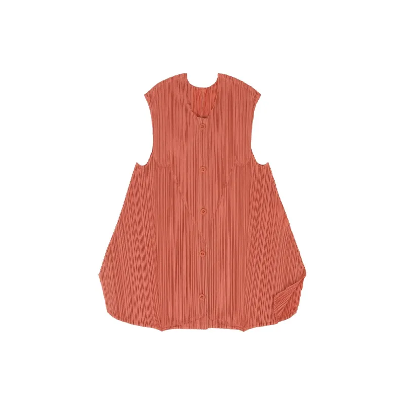 PLEATS PLEASE ISSEY MIYAKE SS24 Shirt Women's Coral Pink-3