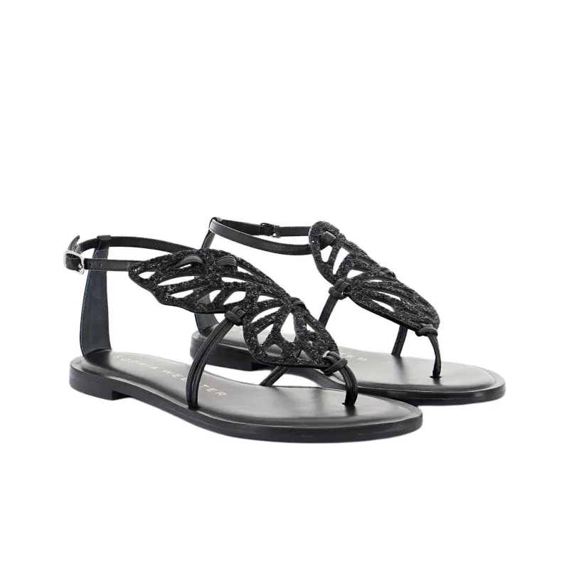 Sophia Webster Butterfly Strap Sandals Women's Black-3