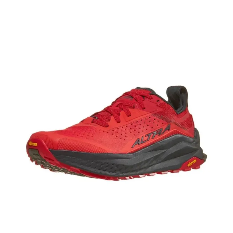 Altra OLYMPUS 6 Anti Slip Wear Resistant Low Top Trail Running Shoes Men's Red Black-2