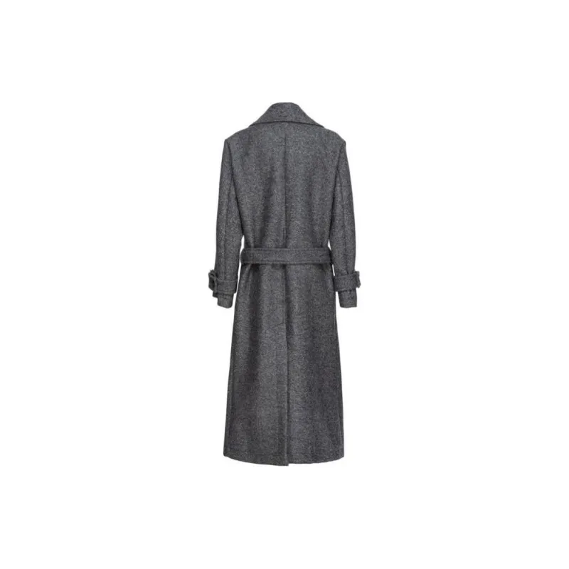 PINKO Double Breasted Tie Fastened Trench Coat-1