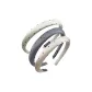 Slim Polka Dot Headband-Green+Gray+Champagne