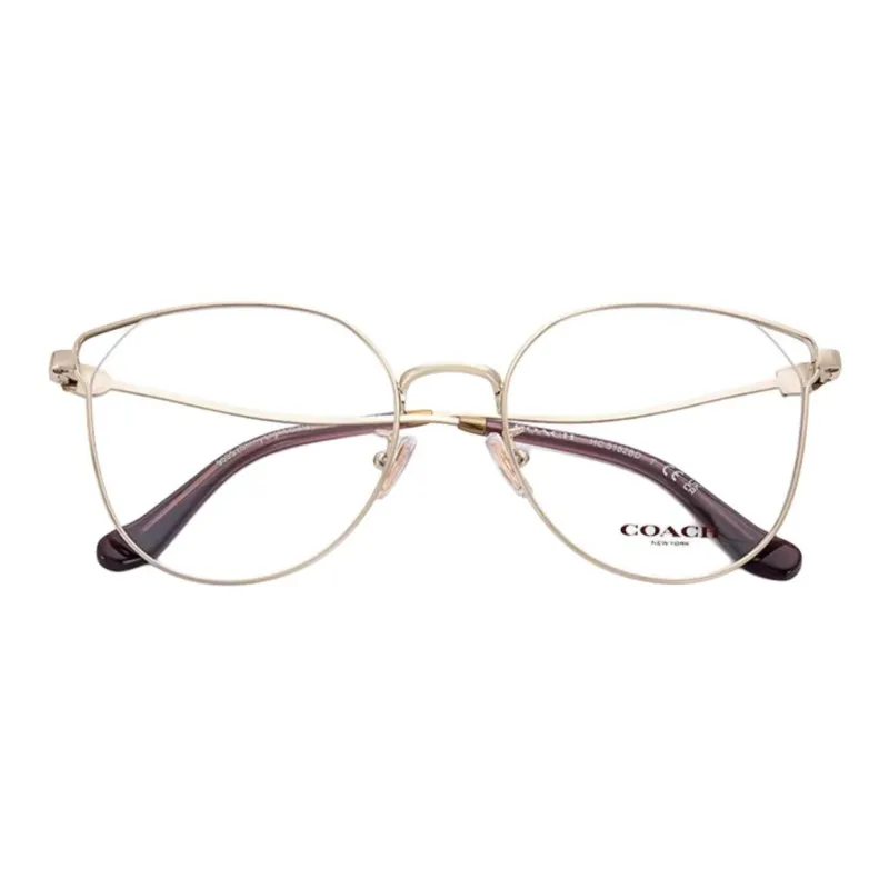 COACH Alloy Irregular Shape Eyeglass Frames Unisex Gold-2