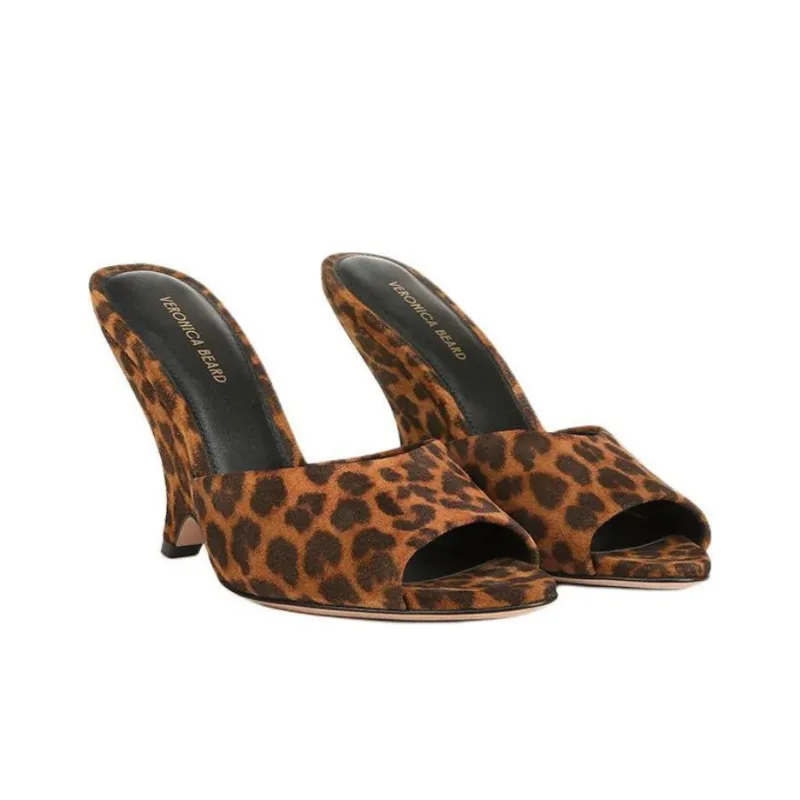 VERONICA BEARD Slide Slippers 7cm Women's Brown-3