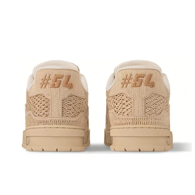 LOUIS VUITTON Lv Trainer Beige Raffia-4