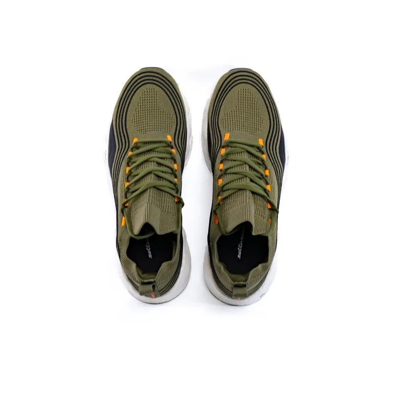 ZETTARANC Running Shoes Unisex Low Top Fairyland White/Black Warrior/Military Green-16