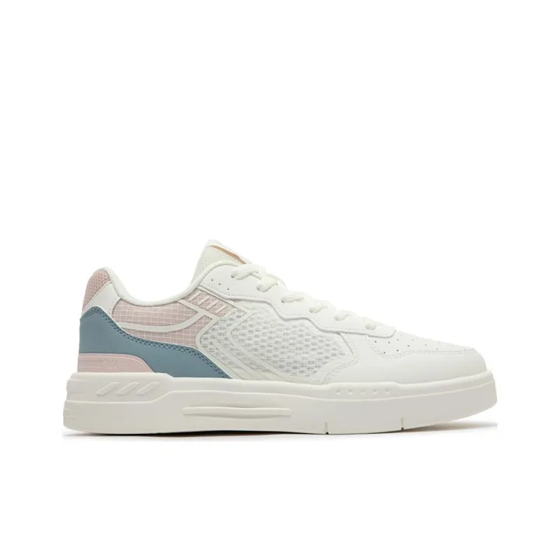 361° Slip Resistant Shock Absorbers Low Top Skateboard Shoes Women's White Blue Pink-1