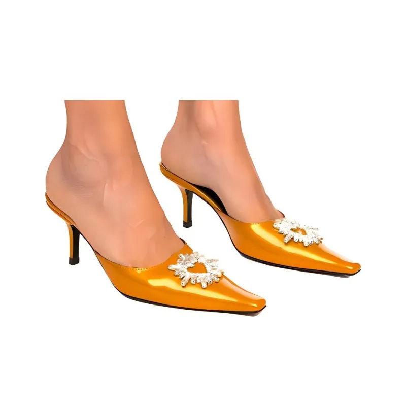 Nina Zarqua Paris Wrap-toe Slippers Women's Yellow-1