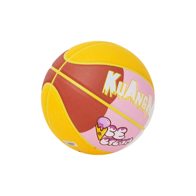 Kuangmi PU Basketball Ice Cream Color Scheme Size 7 Training Unisex-7