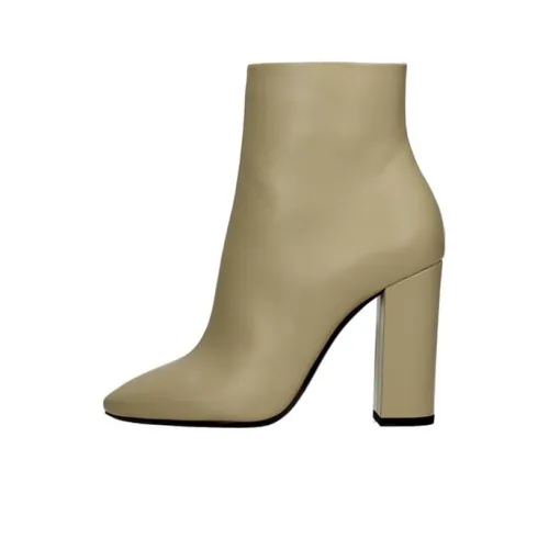 SAINT LAURENT Ankle Boots Women's Beige