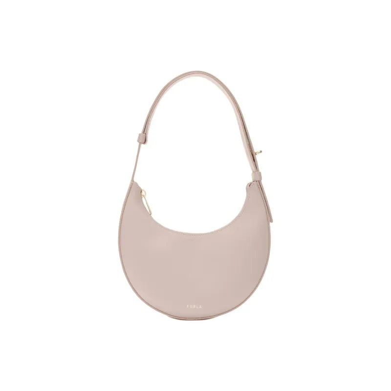Furla Delizia Leather One Shoulder Handbags Mini Women's Light Pink-0