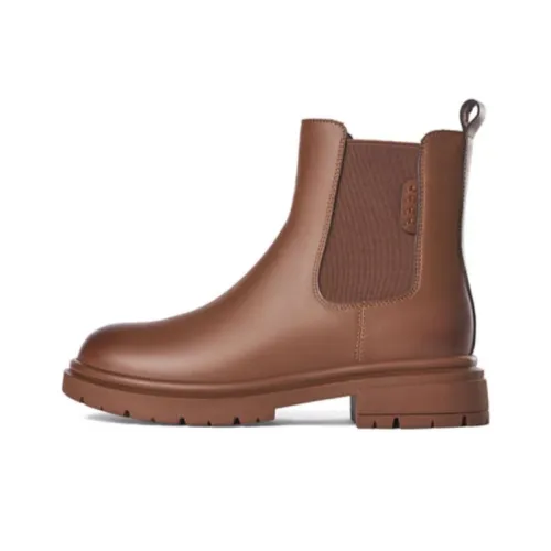 JOSINY Chelsea Boots Women's Red Brown