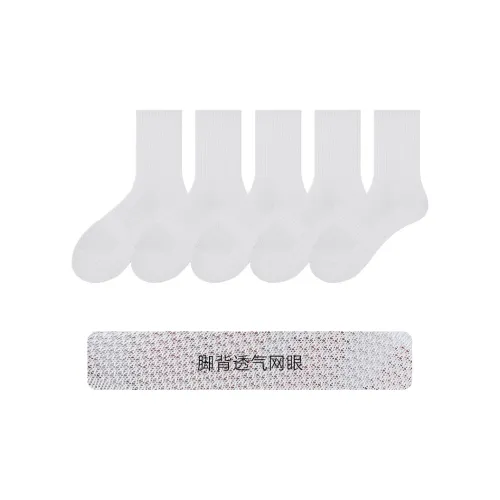 COTTON CHEESE Mid-Calf Socks Unisex 5 Pack