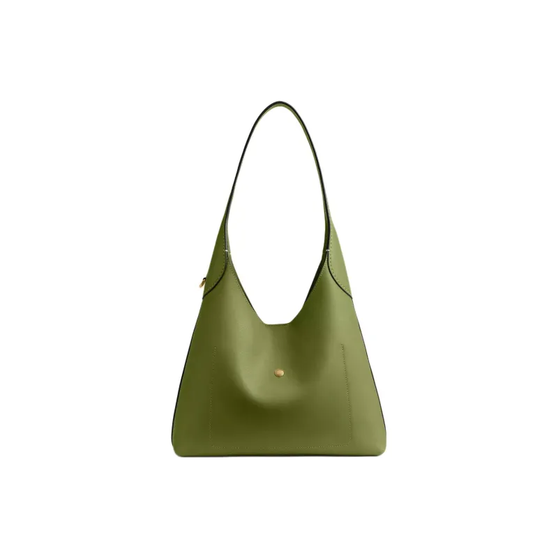 COACH Brooklyn Natural Grain Leather Hobo Bag, Handbag, Shoulder Bag Tubas Women's Green-2