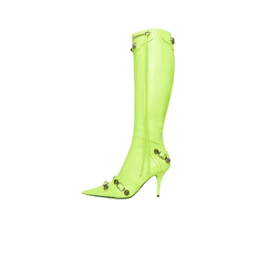 Balenciaga Women's Cagole 90mm Boot 'Neon Yellow'