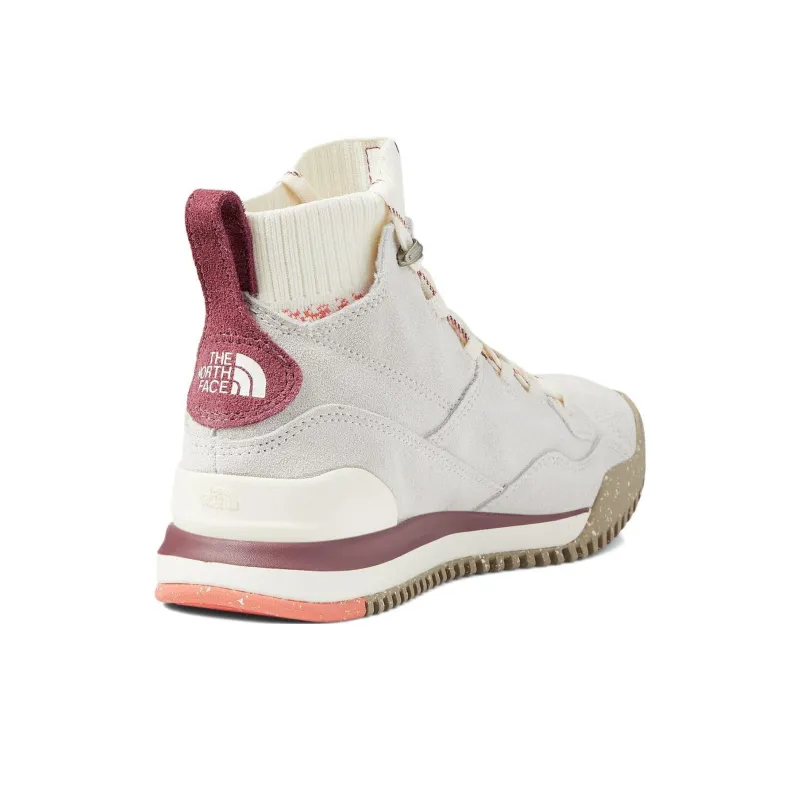 THE NORTH FACE Wear-Resistant Waterproof And Breathable High-Top Hiking Shoes Men's White Gray-3