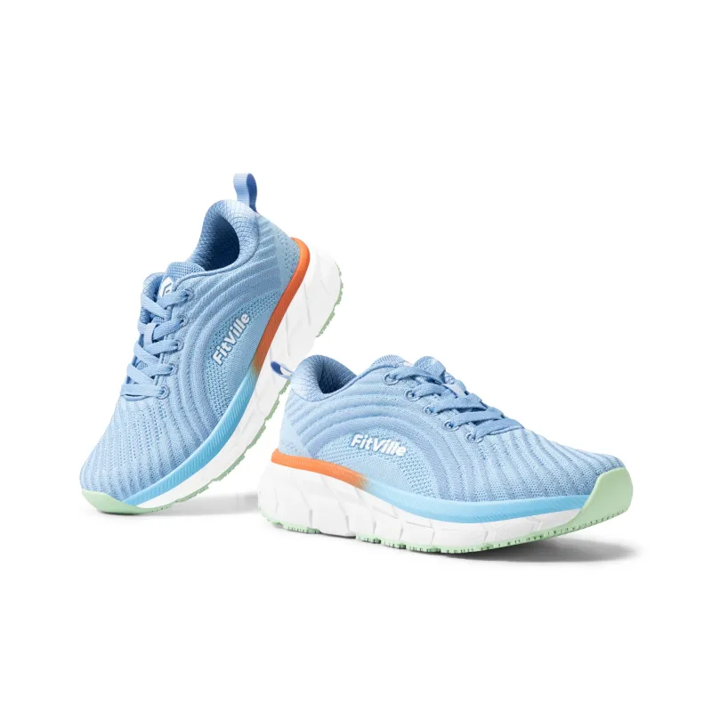 Fitville Wear-Resistant Slip-Resistant Low-Top Running Shoes Women's Sky Blue-1