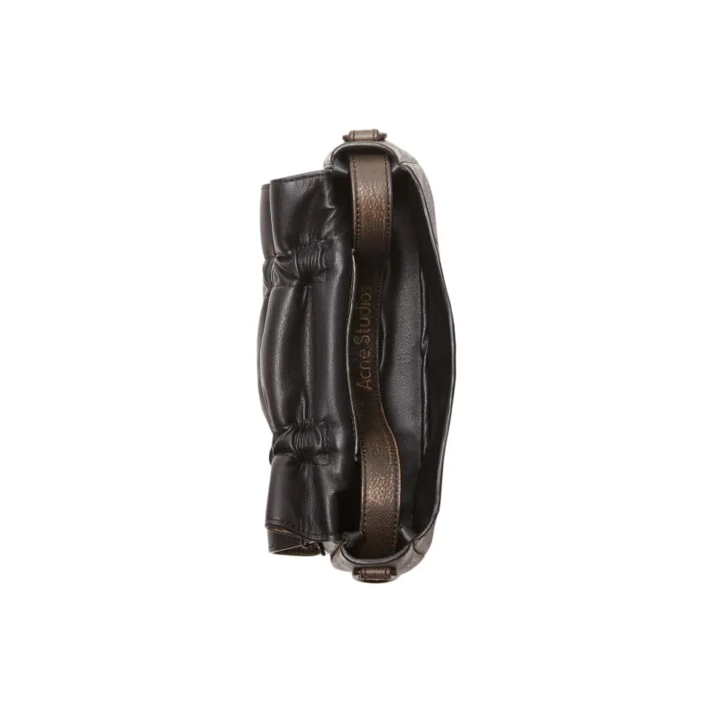 Acne Studios Calfskin Leather Super Mini Crossbody Bag Women's Dark Brown-2