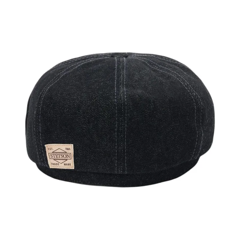 STETSON Cotton Denim Berets Unisex Black-3